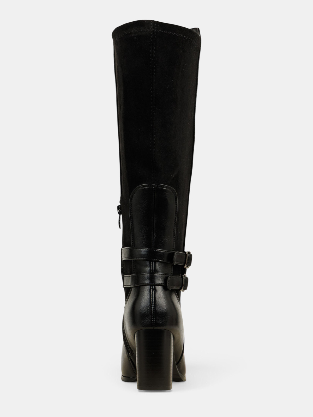 Bottes à talon bi-matières femme (36-41) Bottes à talon bi-matières femme (36-41)