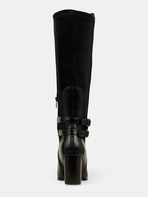 Bottes à talon bi-matières...