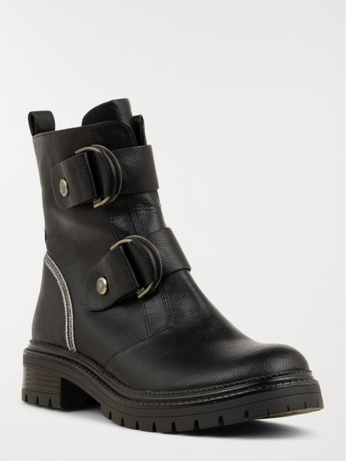 Bottines plates zippées...