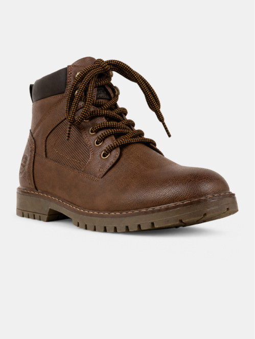 Boots à lacet marron homme...