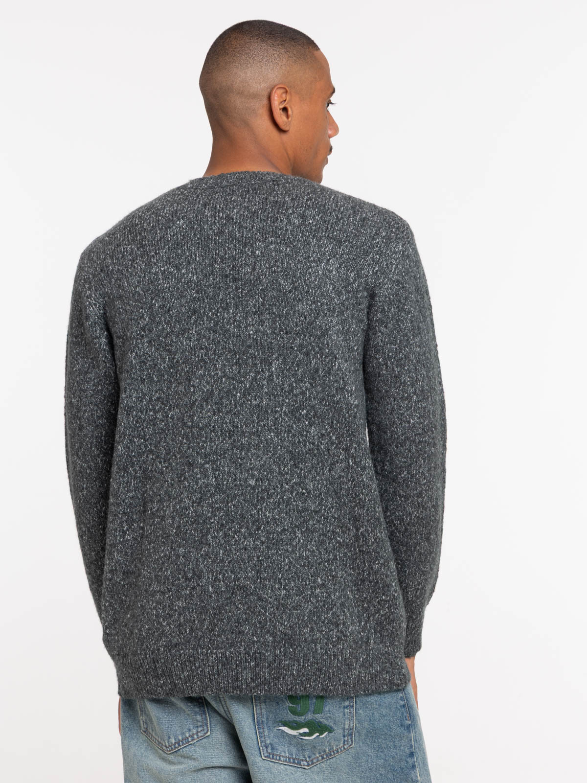 Pull maille moulinée col rond homme Pull maille moulinée col rond homme