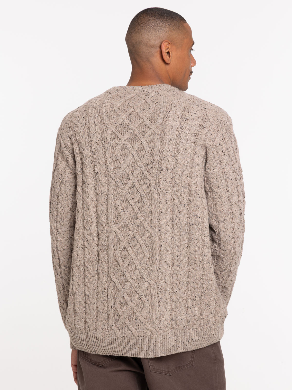 Pull col rond homme coloris peanut Pull col rond homme coloris peanut