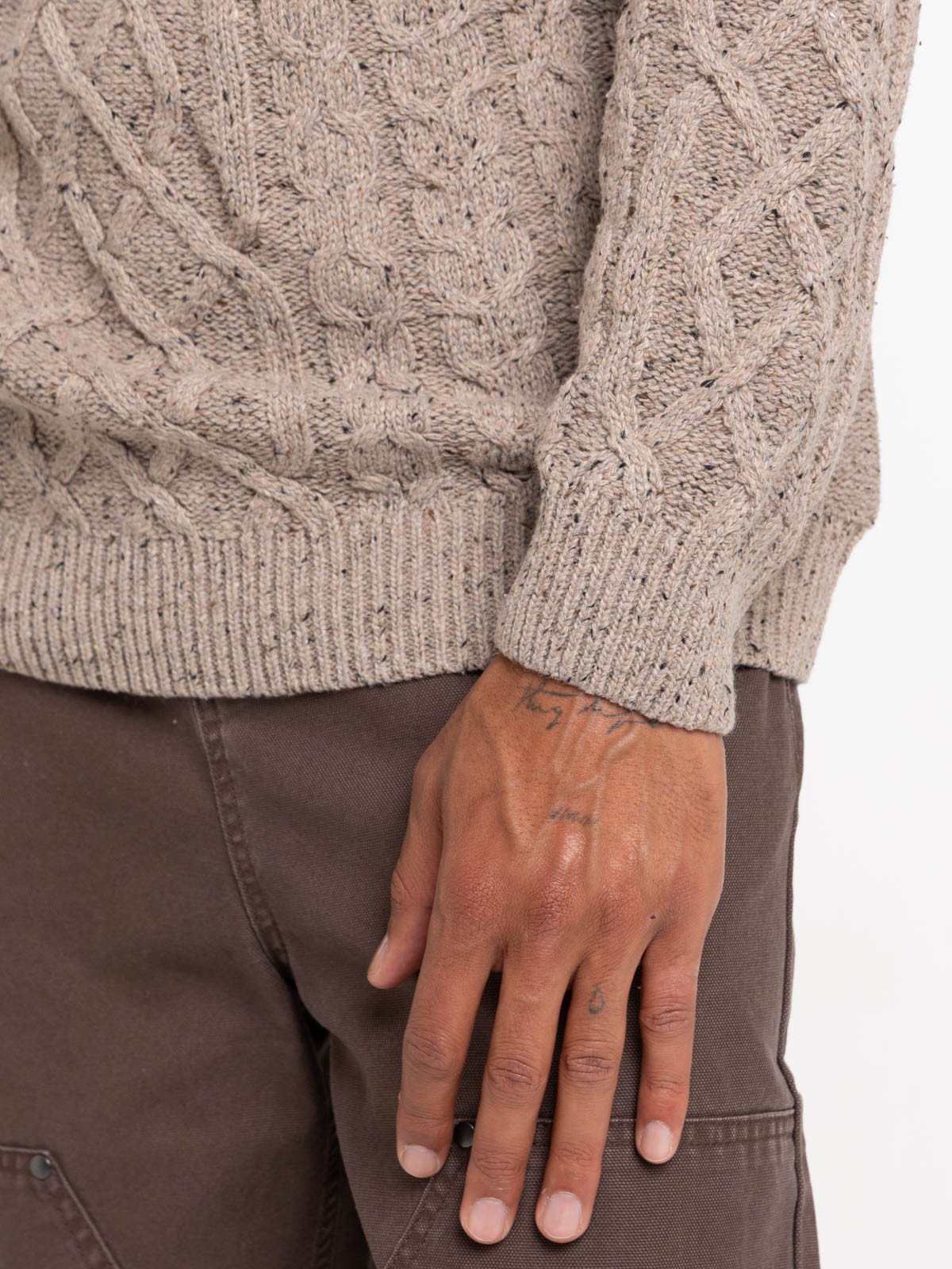 Pull col rond homme coloris peanut Pull col rond homme coloris peanut