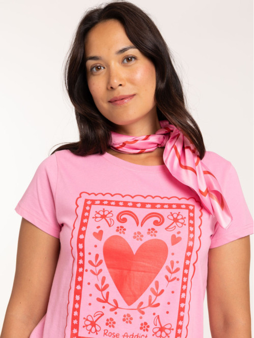 T-shirt motif coeur Octobre...