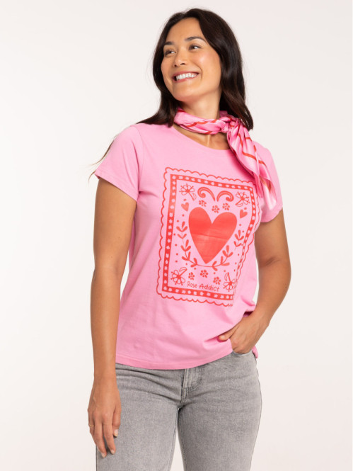 T-shirt motif coeur Octobre...