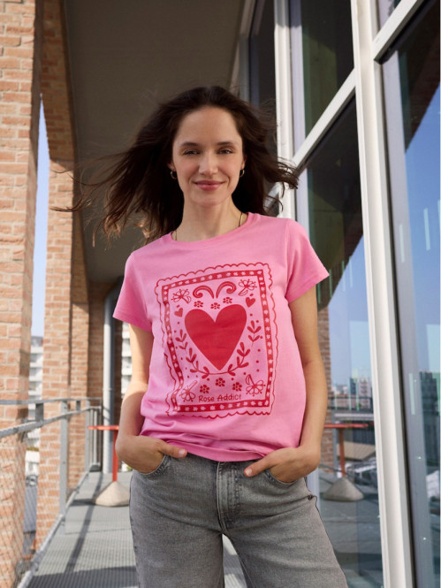 T-shirt motif coeur Octobre...