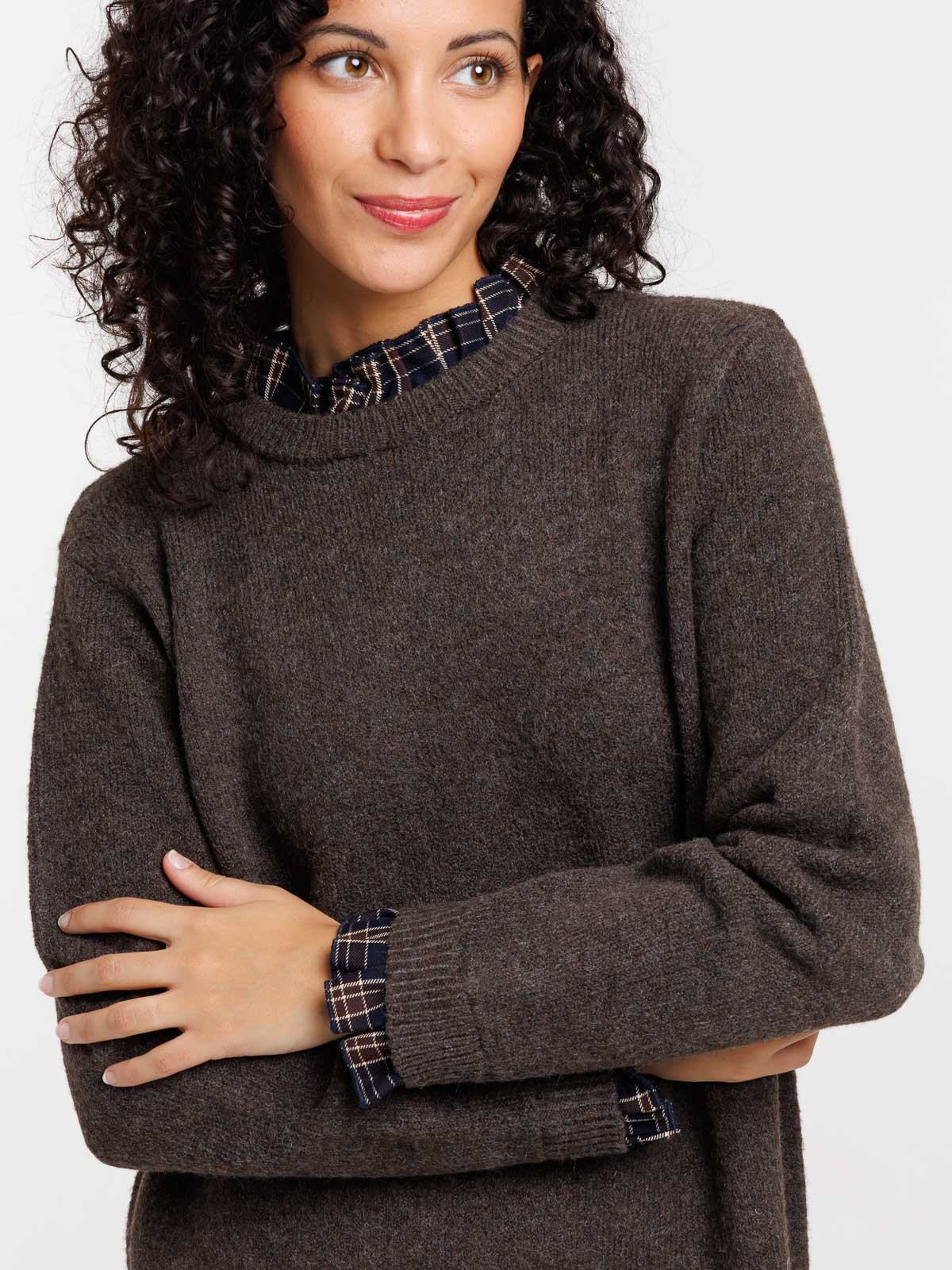 Robe pull effet 2-en-1 femme Robe pull effet 2-en-1 femme