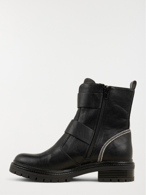 Bottines plates zippées...