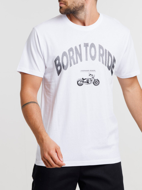 Tee-shirt imprimé moto...