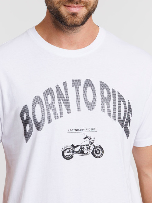 Tee-shirt imprimé moto...