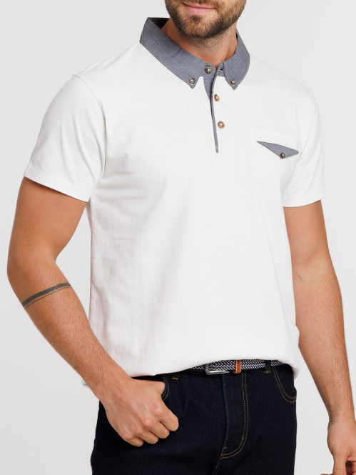 Polo col contrasté homme