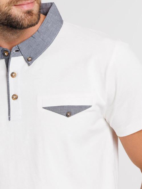 Polo col contrasté homme