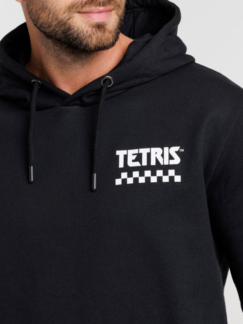 Sweat à capuche noir Tétris...