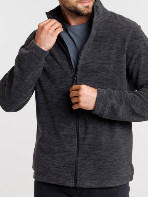 Sweat polaire zippé gris...