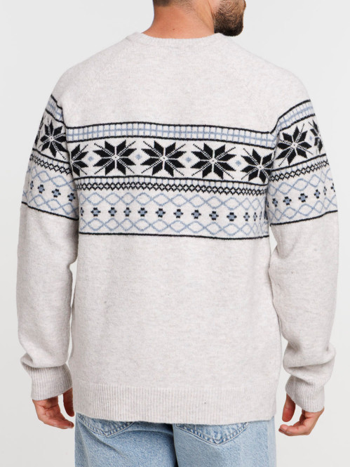 Pull col rond motif...