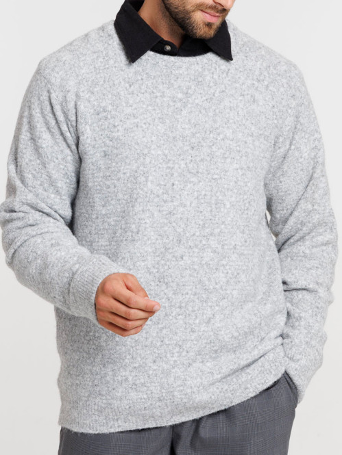Pull col rond homme