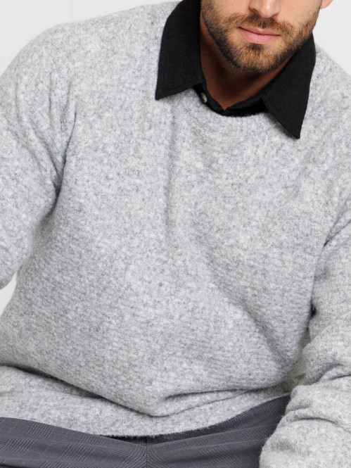 Pull col rond homme