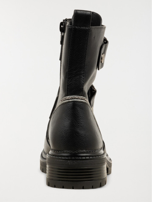 Bottines plates zippées...