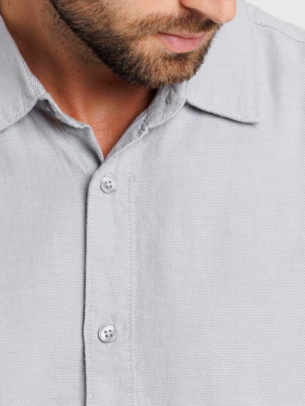 Chemise coton coloris neutre homme