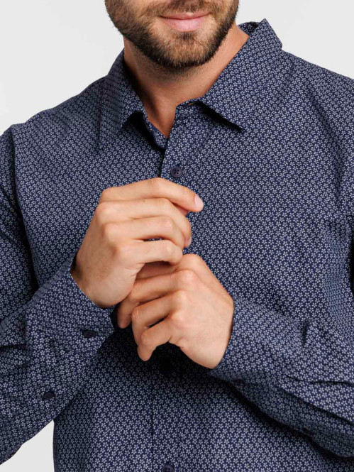 Chemise imprimée fleurs homme