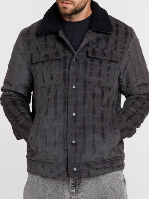 Blouson à carreaux col...