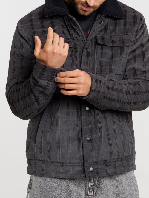Blouson à carreaux col...