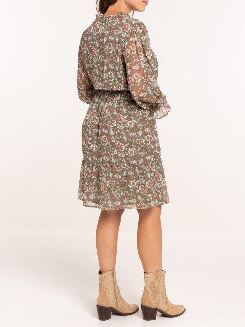 Robe courte fleurie femme