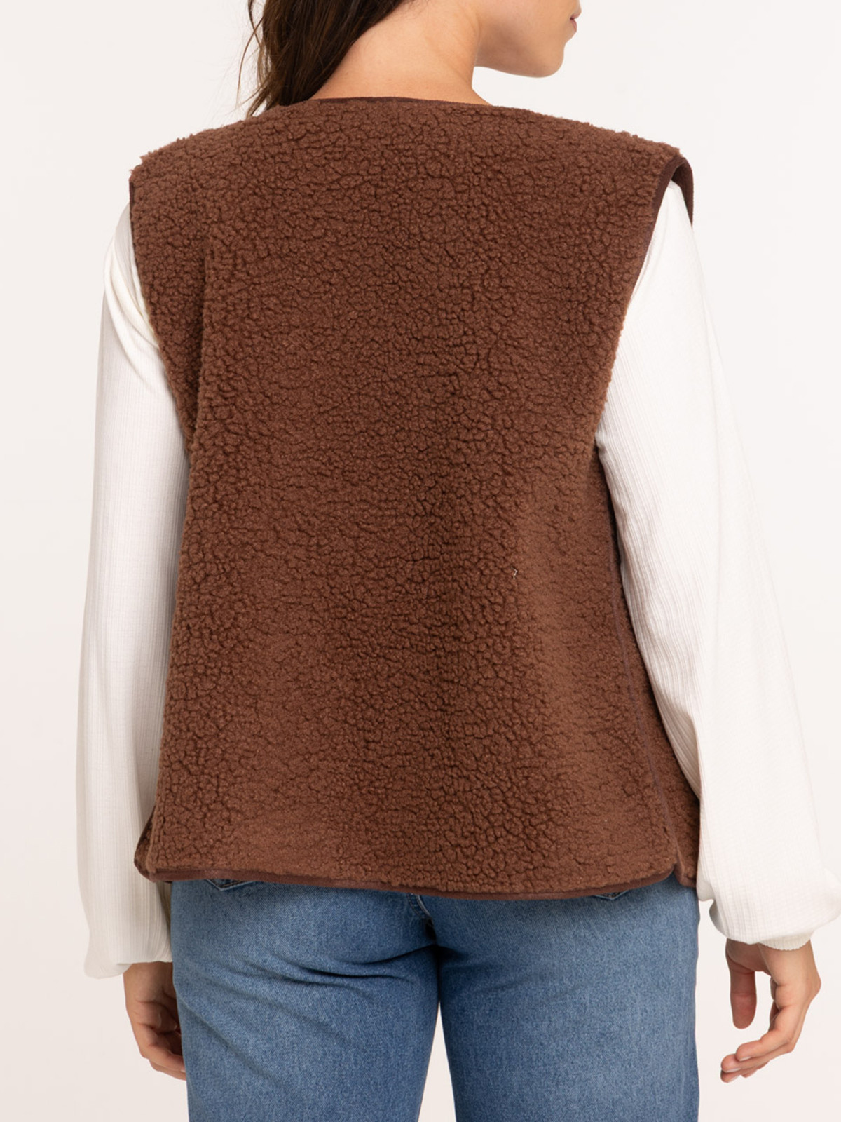 Veste sans manches marron femme Veste sans manches marron femme