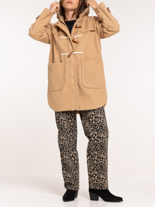 Duffle-coat camel femme