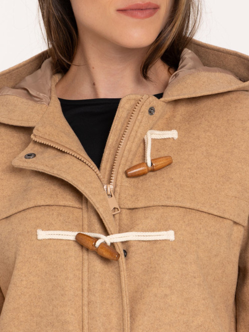 Duffle-coat camel femme