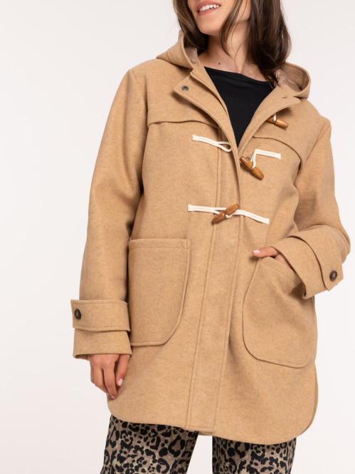 Duffle-coat camel femme
