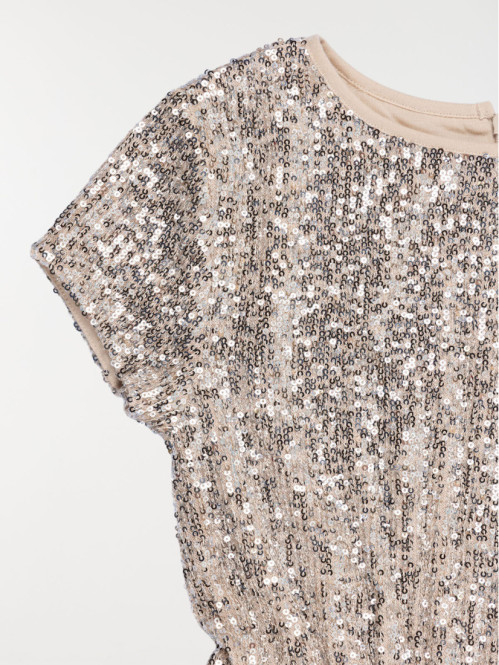 Combinaison sequins courte fille (3-12A) Combinaison sequins courte fille (3-12A)