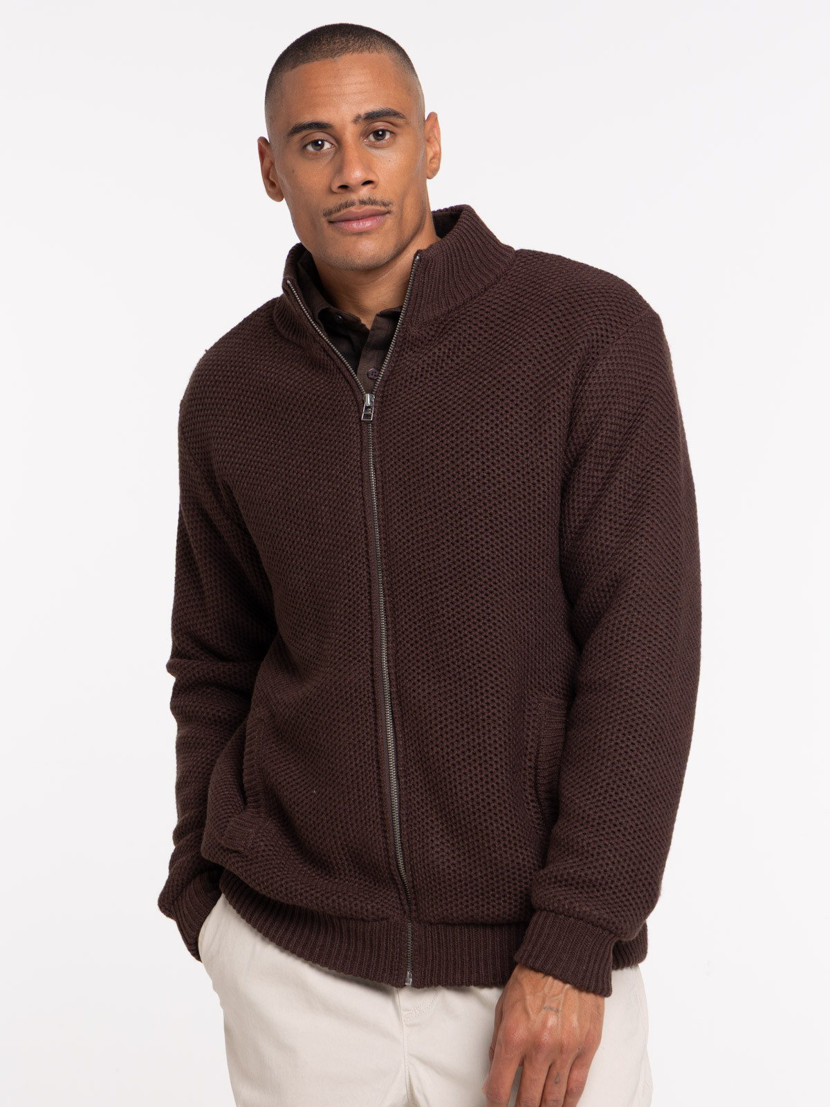 Gilet zippé texturé homme Gilet zippé texturé homme