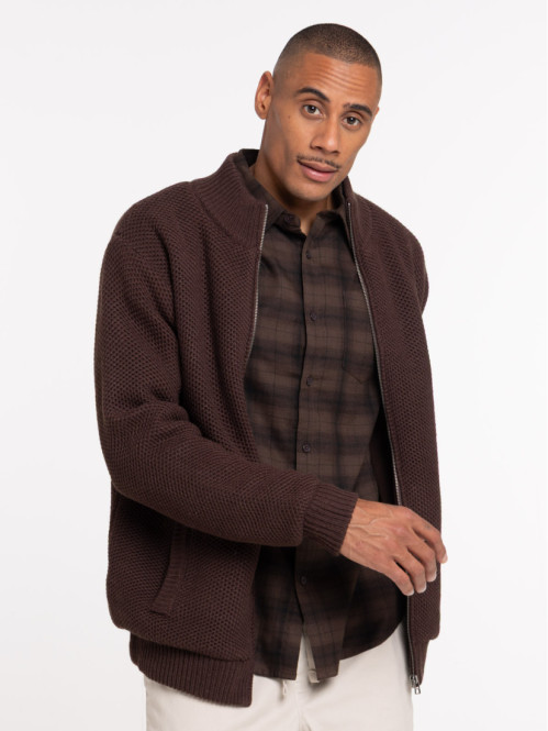Gilet zippé texturé homme