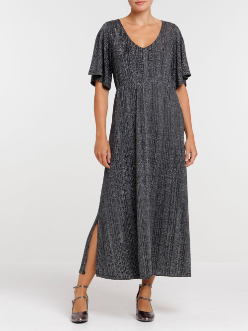 Robe longue noire femme