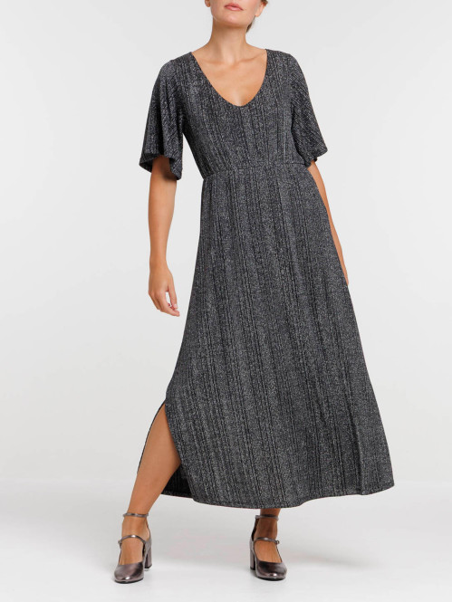 Robe longue noire femme