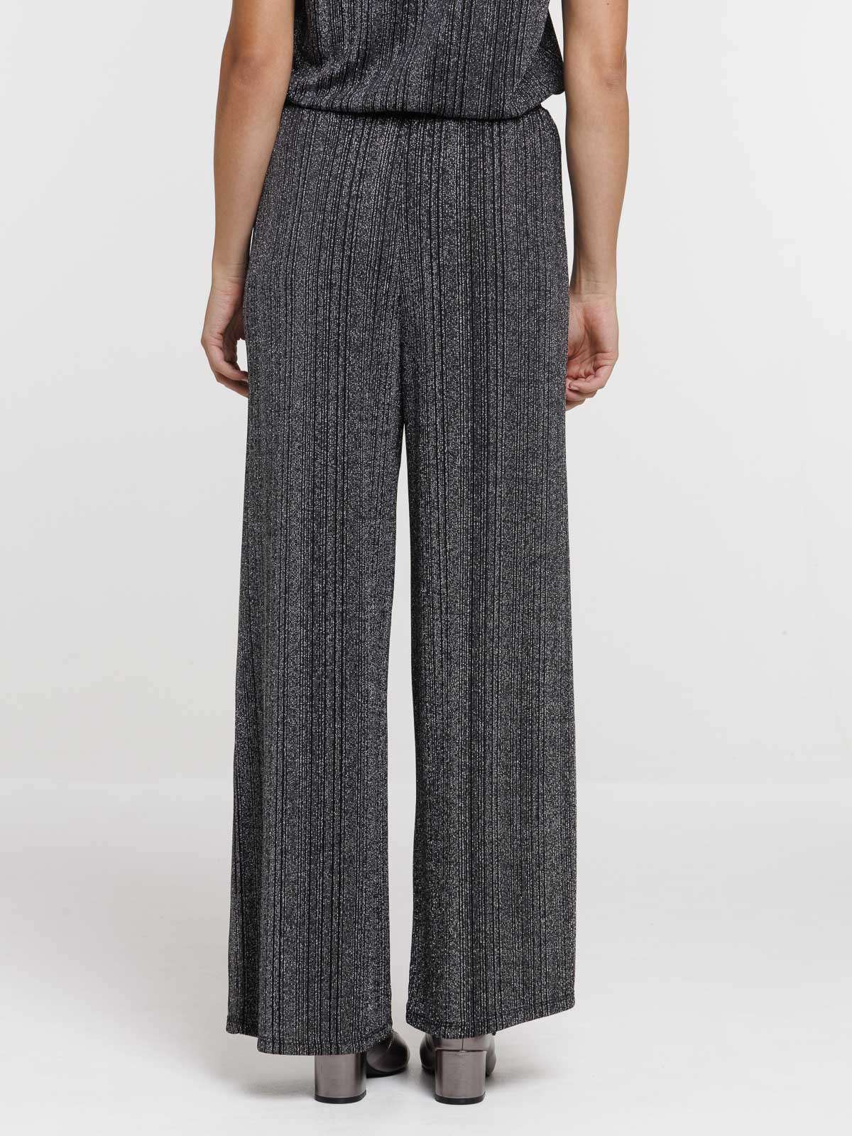 Pantalon noir large pailletté femme Pantalon noir large pailletté femme