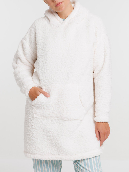 Sweat sherpa à capuche femme