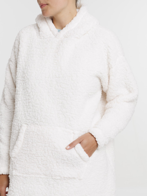 Sweat sherpa à capuche femme