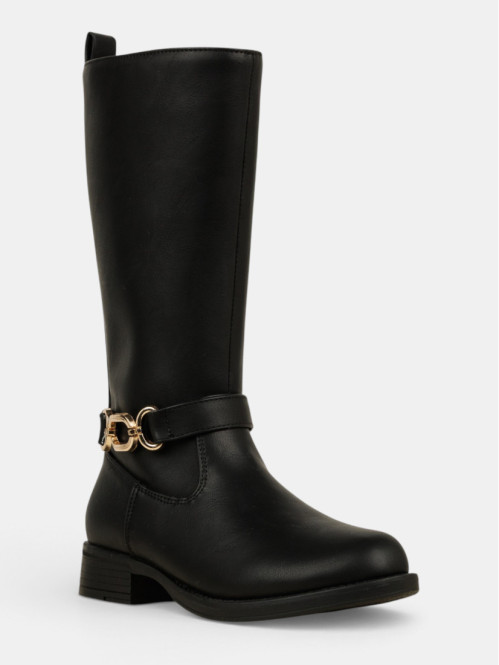 Bottes noires brides fille...