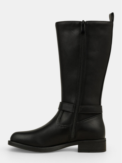 Bottes noires brides fille...
