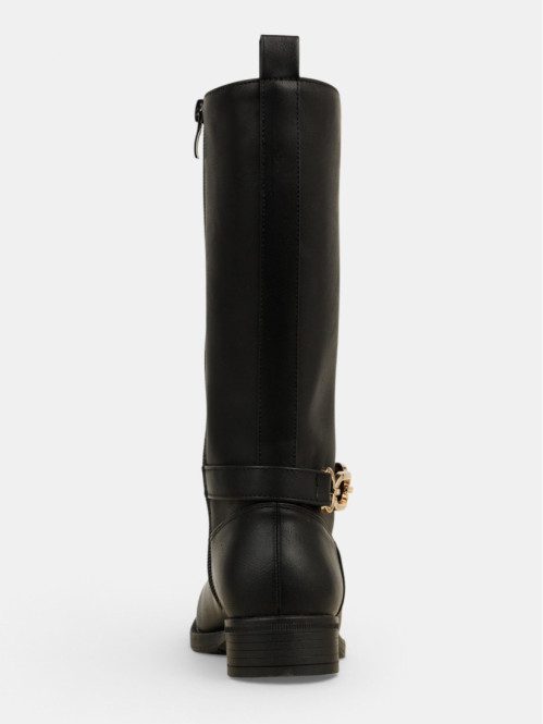 Bottes noires brides fille...