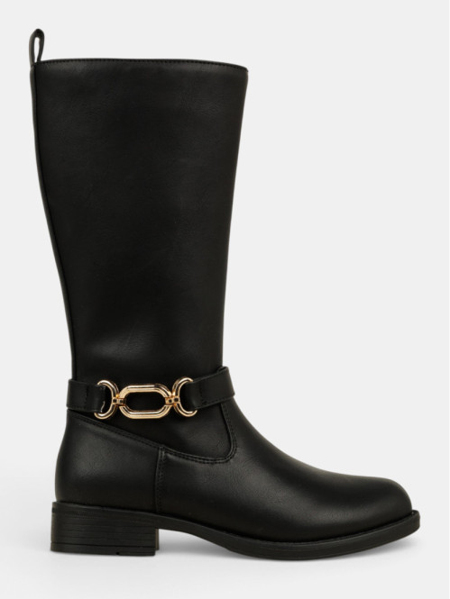 Bottes noires brides fille...