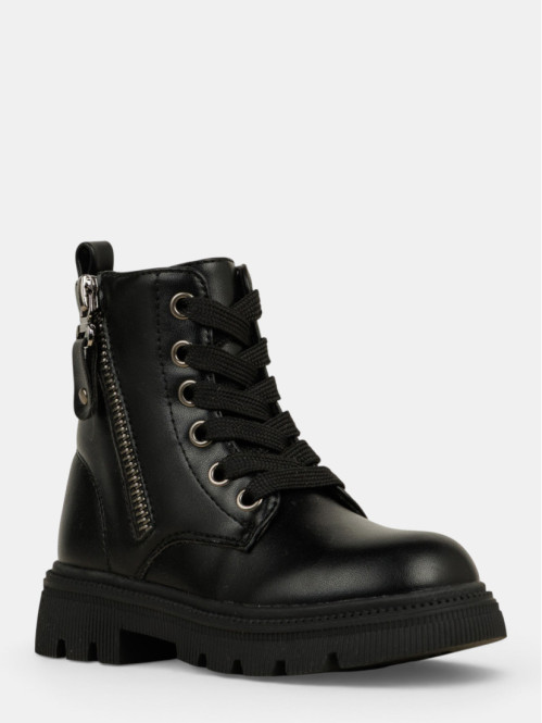 Bottines noires zippées...