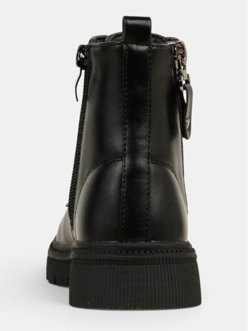 Bottines noires zippées...