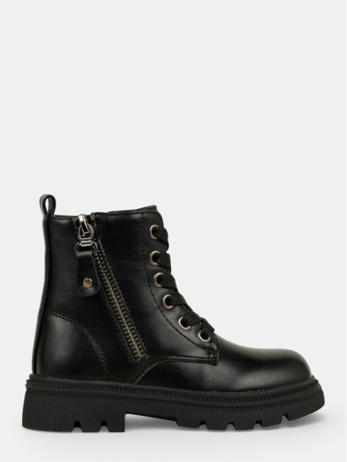 Bottines noires zippées...