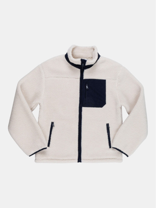 Sweat sherpa bicolore homme