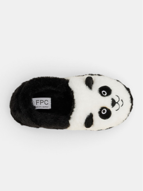 Chaussons écru panda garçon...