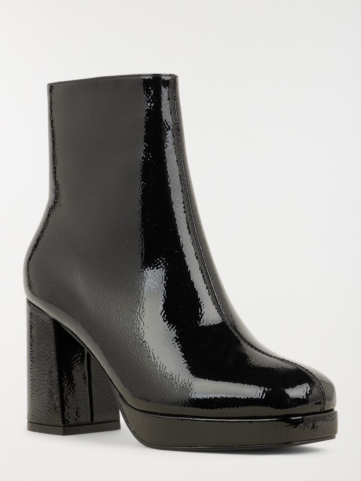 Bottines vernies à talon femme (36-41)