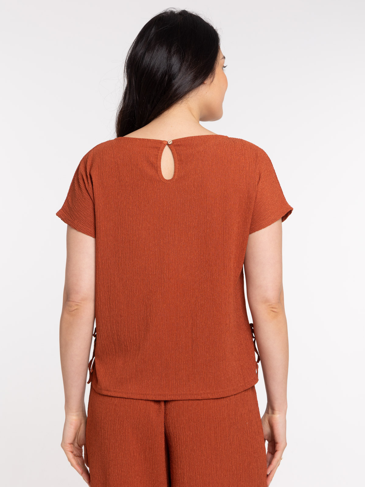T-shirt noeuds côtés femme